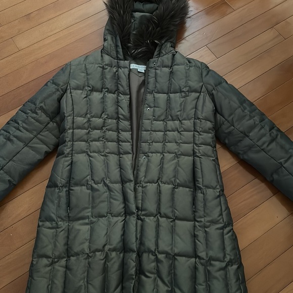 1 Madison Olive green down puffer jacket long warm winter outerwear - Picture 10 of 16